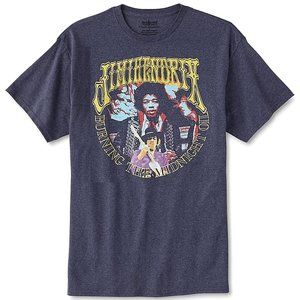Jimi Hendrix Burning The Midnight Oil rock blues Official T-Shirt L NWT
